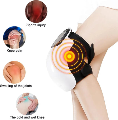 Wireless Pain Relieve Arthritis Knee Joint Treatment Electric Smart Physiotherapy Hot Compress Knee Massager Machine with Heat
