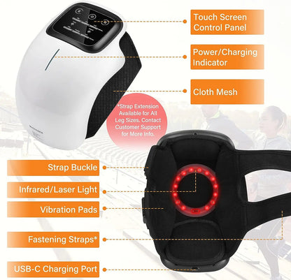 Wireless Pain Relieve Arthritis Knee Joint Treatment Electric Smart Physiotherapy Hot Compress Knee Massager Machine with Heat