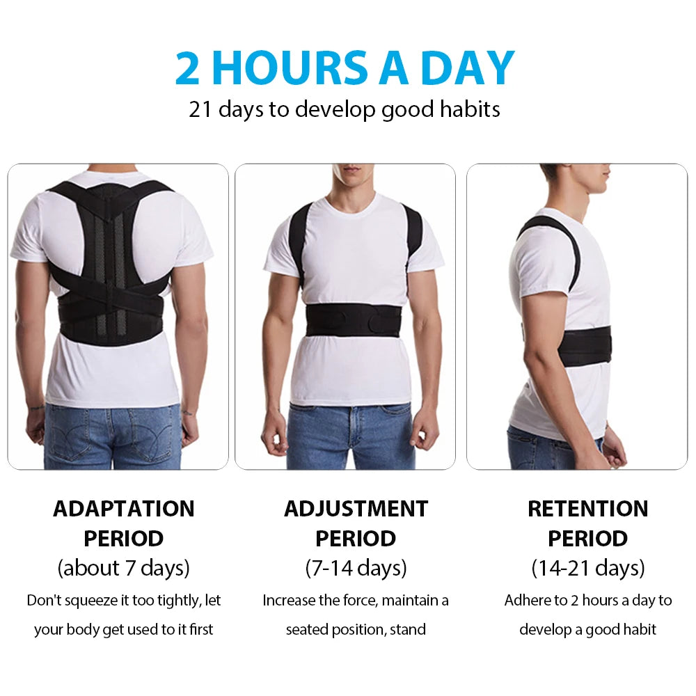 Adjustable Posture Corrector Back Brace for Men & Women | Postura