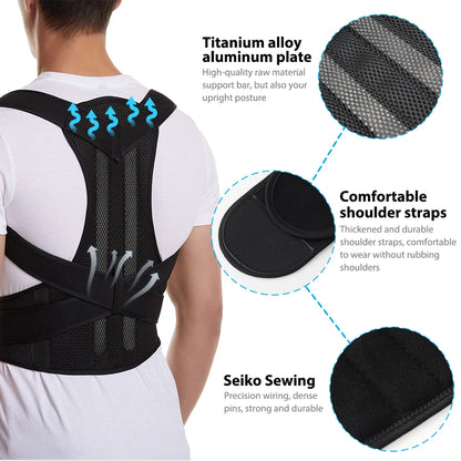 Adjustable Posture Corrector Back Brace for Men & Women | Postura
