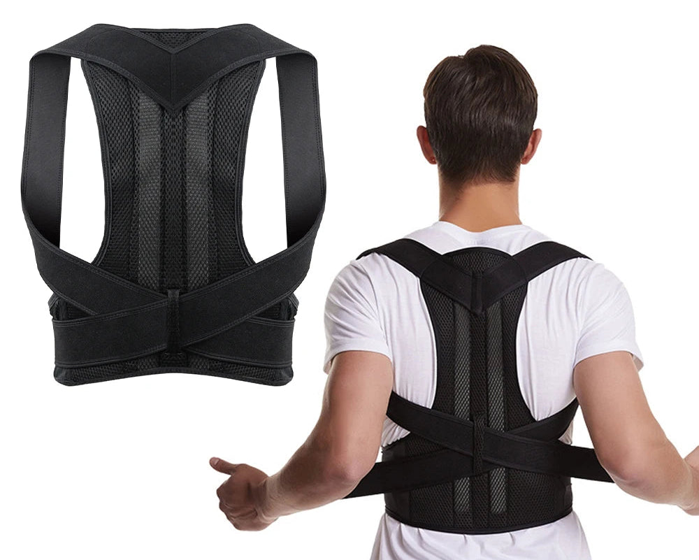 Back Brace Posture Corrector for Women & Men, Adjustable Back Lumbar Support Belt Shoulder Posture Support for Improve Scoliosis
