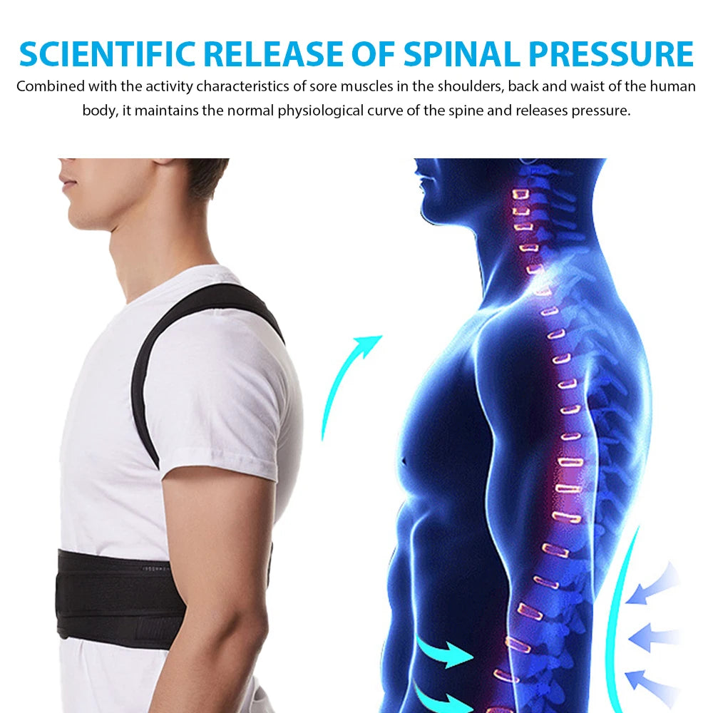 Adjustable Posture Corrector Back Brace for Men & Women | Postura